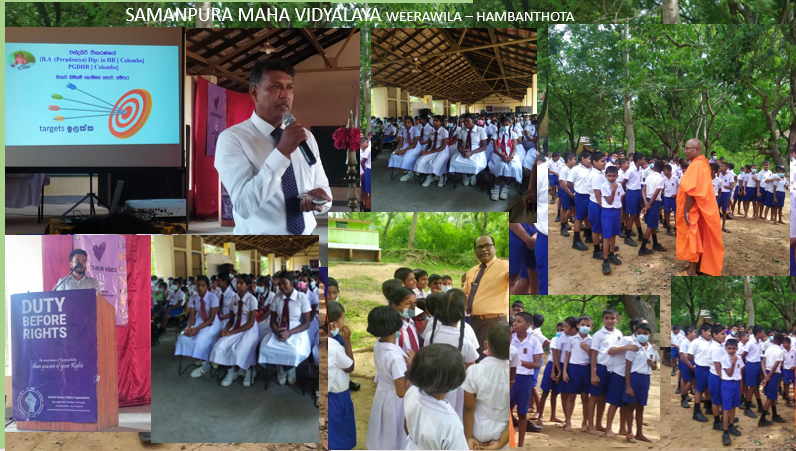 FUTURE LEADERS @ SAMANPURA M.V. WEERAWILA, HAMBANTHOTA