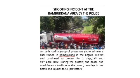 SHOOTING INCIDENT @RABUKKANA BY POLICE
